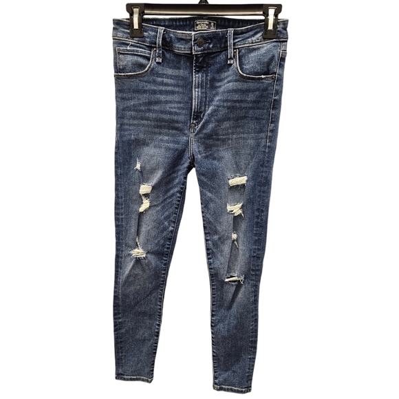 Abercrombie & Fitch Simone High Rise Super Skinny Distressed Jeans - Picture 1 of 5